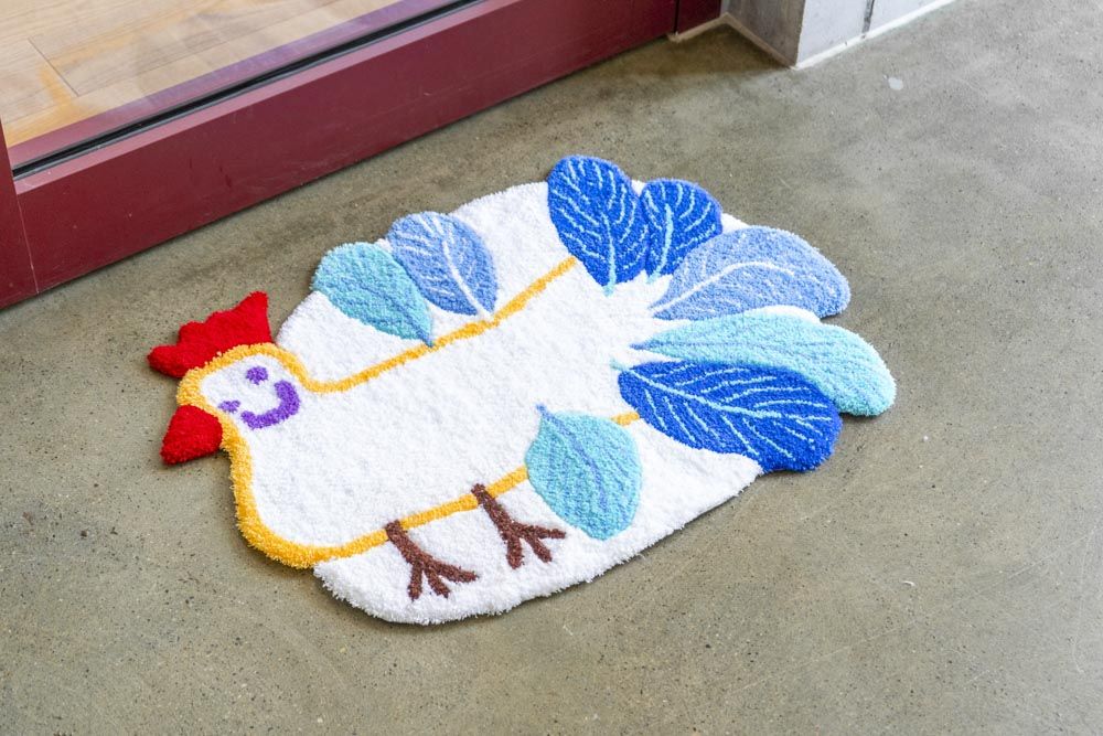 Kiwi Papagei Kinderzeichnung als Schlafzimmer Teppich