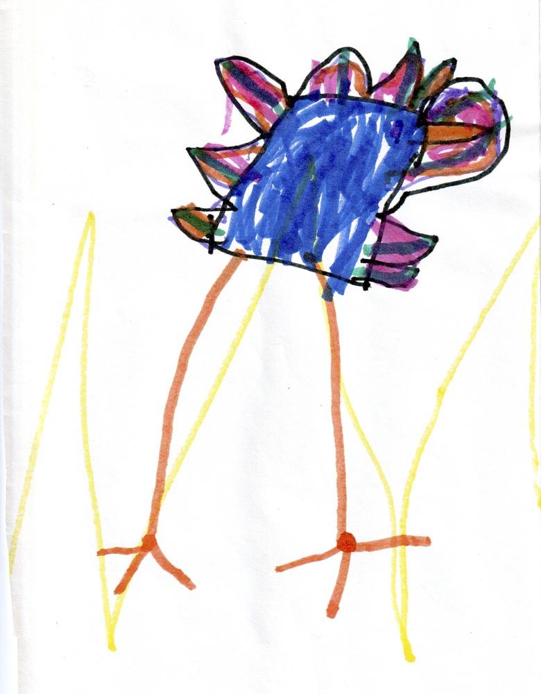 Kiwi Papagei Kinderzeichnung als Schlafzimmer Teppich