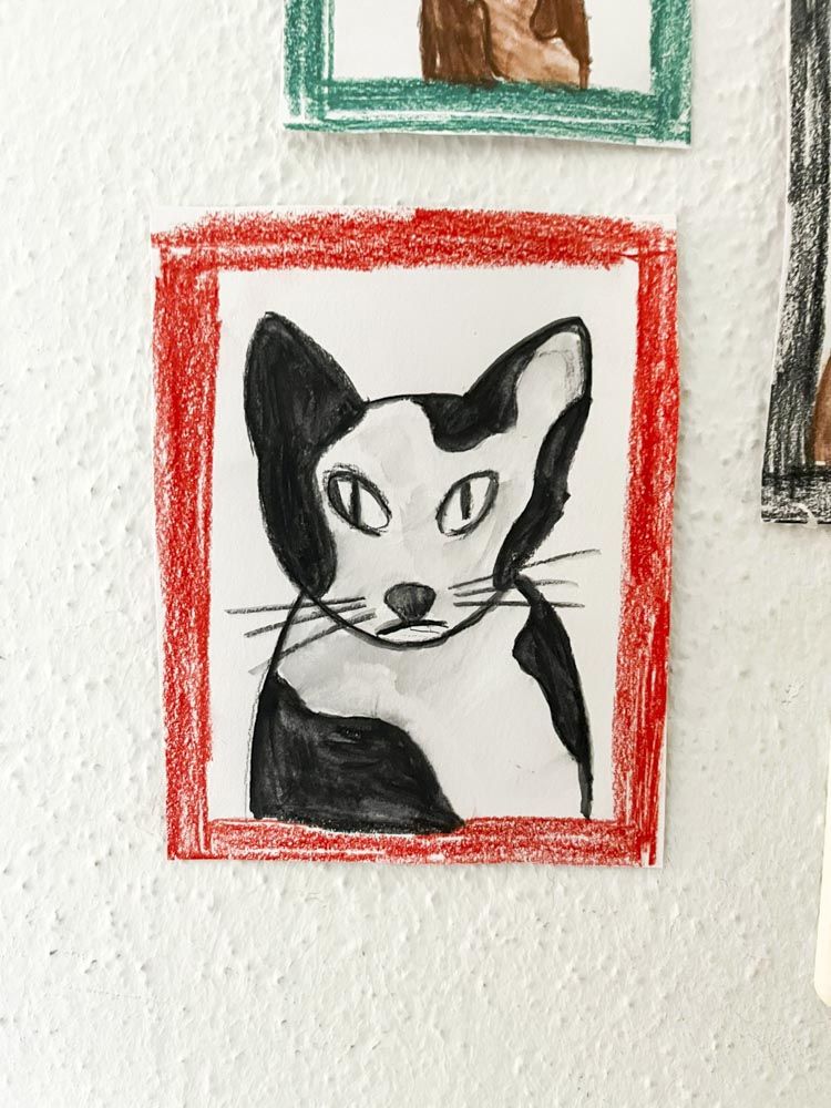 Kiwi Papagei Kinderzeichnung als Schlafzimmer Teppich