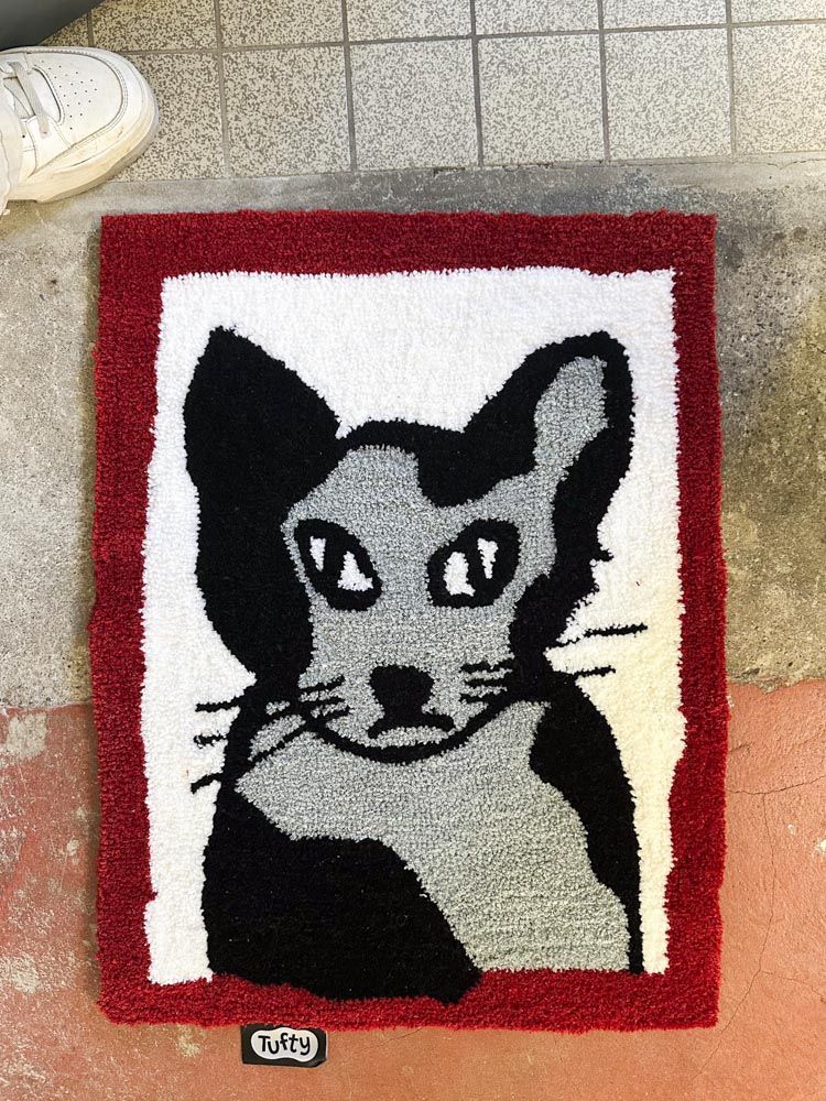 Kiwi Papagei Kinderzeichnung als Schlafzimmer Teppich