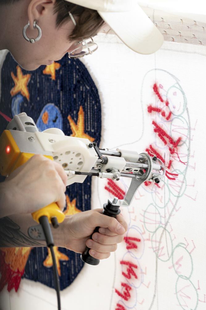 Dinosaurier Kinderzeichnung als Badzimmer Teppich