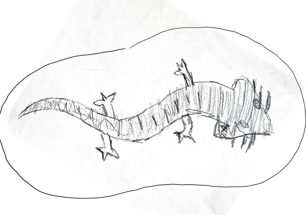 Kiwi Papagei Kinderzeichnung als Schlafzimmer Teppich